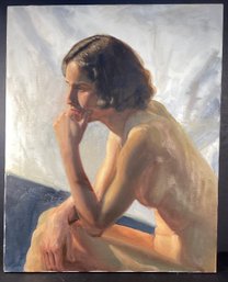 Original Levesque Oil Painting Study Of A Woman