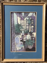 Original  Lithograph Under Glass By Maryland Artis Janice Cline