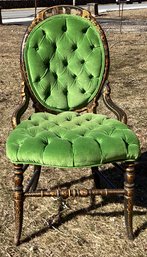 Beautiful Hand Painted Spring Green Victorian Chair