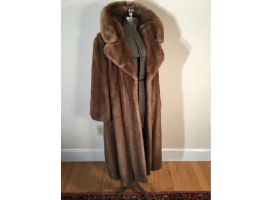 Full Length Natural Mink Coat Size 8-10