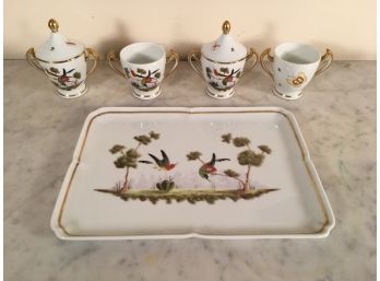 5 Pc. Giraud Limoges France Porcelain Tea Set For Bonwit Teller