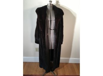 Full-Length Dark Brown Mink Coat
