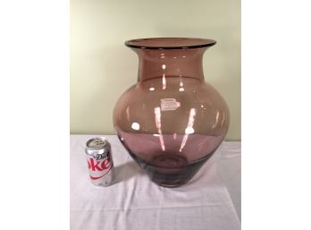 Large Blenko Amethyst Vase