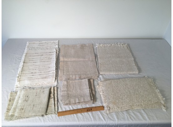 Lot Of Linen And Wool Place Settings