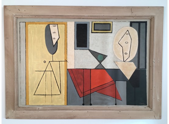 Framed Picasso Early Print Of Abstract Still Life. 36' X 26'