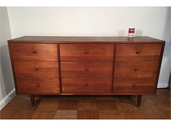 Mid-Century Nine Drawer Walnut Dresser American