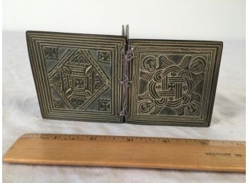 Antique Welsh Carved Slate Folk Art Biblical Book