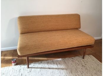 Mid-Century Teak Daybed With Hap Sack Upholstery