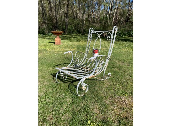 Vintage Salterini Cast Iron Curlycue Lounge Chair