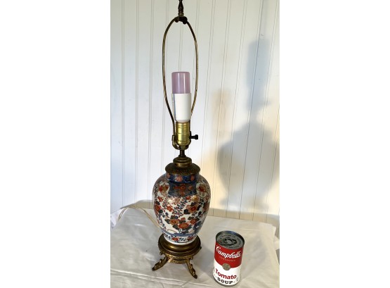 Antique Imari Porcelain Lamp/ Vase