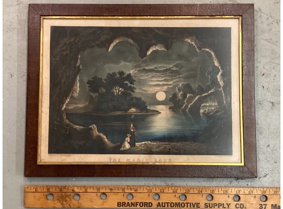Antique Currier & Ives  “ The Magic Lake”