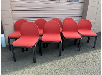Set Of 8 Gae Aulenti For Knoll Italian Dining Chairs