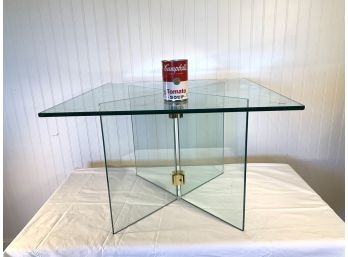 Pace Collection Mid-Century Modern Glass Table Cross