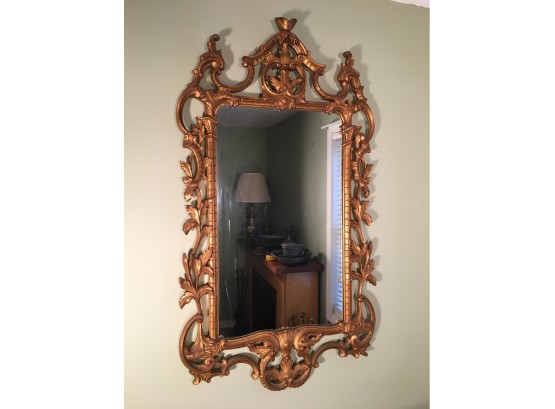 Vintage Italian Rococo Gilt Wood Mirror