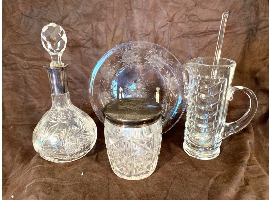 4 Antique American Cut Glass