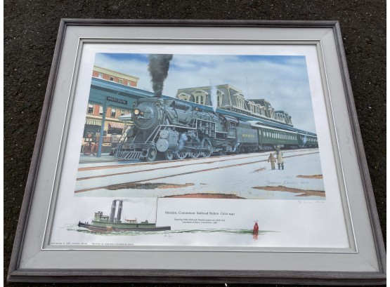 Steven Cryan Meriden Railroad Station Lithograph Print Signed And Numbered