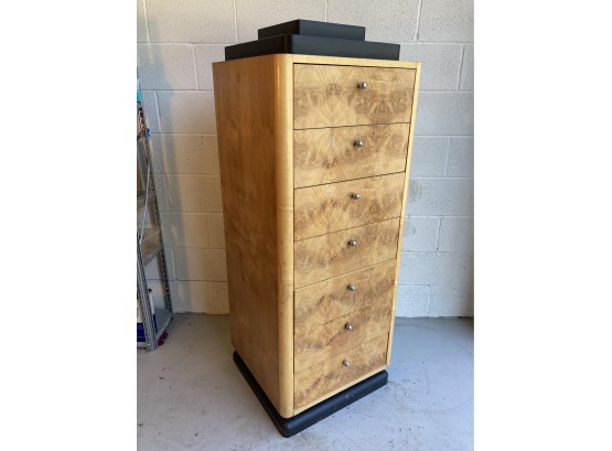 Art Deco Style 7 Drawer Maple Lingerie Chest (A)