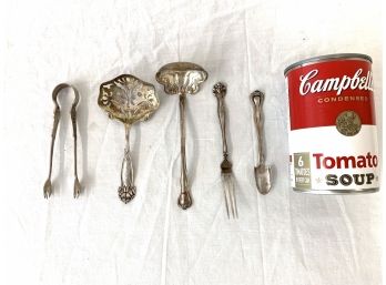Sterling Lot 5 Pieces Small  Various Patterns