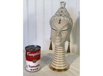 Modern Porcelain Female Figural Decanter / Bottle
