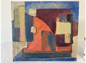 Jacques Nestle (French) Gouache On Board Abstract Cubism Painting