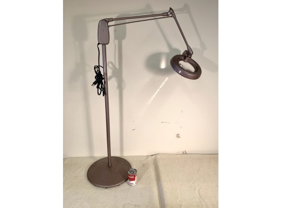 Original Mid Century DAZOR FLOATING FLOOR LAMP & Magnifying Glass