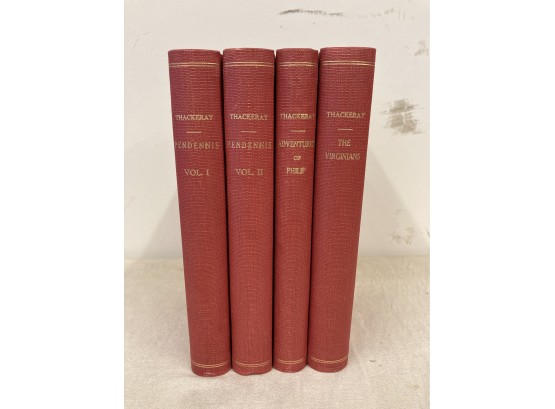 4 William Thackeray 19th-Century Books Rebound