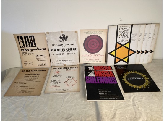 Lot Of Vintage New Haven Chorale Posters