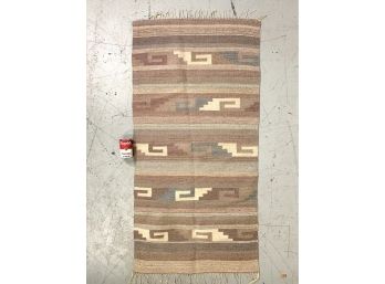 Vintage Southwestern Geometric 27.5” X 57” Blanket/ Rug Zapotec