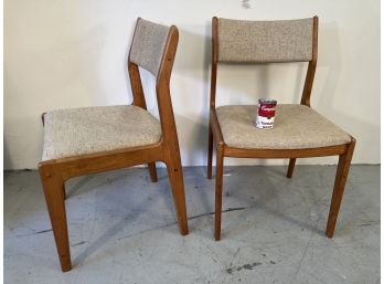 Pair Of D-Scan Teak Dining Chairs (A)