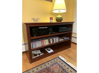 Contemporary Cherry Low Profile Entertament Stand