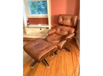 Vintage Eames Style Lounge Chair And Ottoman