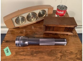 Mag-Lite, Music Box And Air Guide Weather Station