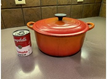 Le Creuset “E” Dutch Oven Atomic Orange