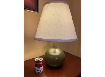 Mid-Century Olive Green Ceramic Gourd Shaped Lamp