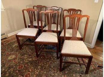 Set Of 6 Vintage Mahogany Chippendale Dining Chairs