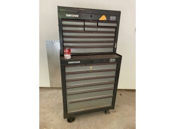 Sears Craftsman Tool Chest On Chest With Contents