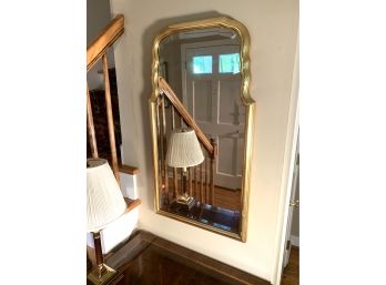 Gilded Queen Anne Style Beveled Glass Mirror