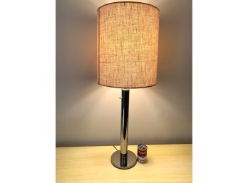 Mid-Century Nessen Lamps Co. Tubular Chrome Table Lamp