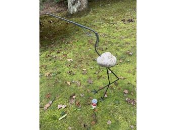 Iron And Natural Stone Hering Outdoor Sculpture