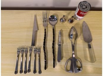 14 Pc. Lot Of Modern Stainless And Silverplate