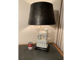 Vintage Blanc De Chine Foo Dog Porcelain Lamp