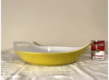 Mid-Century Modern Michael Lax For Copco Yellow Cast Iron Deep Saute Pan