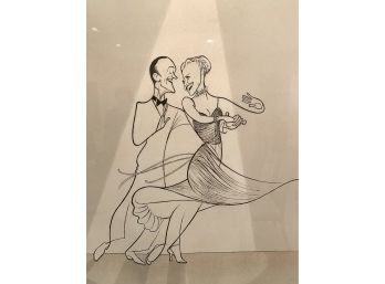 Albert  Hirschfeld Iconic Fred Astair & Ginger Rodgers Dancing  Numbered 49/175 Print