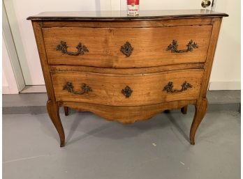 Vintage 1890s French Two Drawer Cherry Commode Solid Cherry