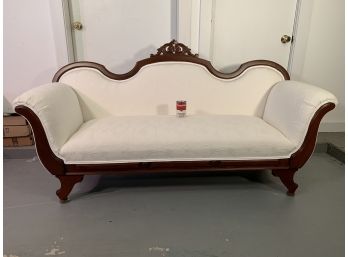 Carved Walnut Victorian Loveseat Totally Restored And Reupholstered  In 2019