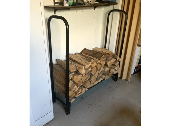 Firewood Metal Stand & Firewood