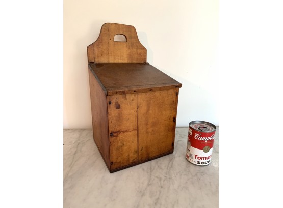 Antique Maple Hanging Salt / Herb Box