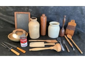 Nice Lot Of Country Primitives And Crocks