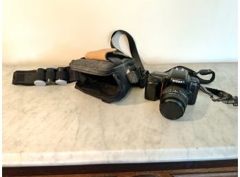 N50 Nikon 35mm SLR Film Camera And Bag