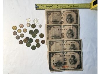 Lot Of  Foreign  Currency & Coins